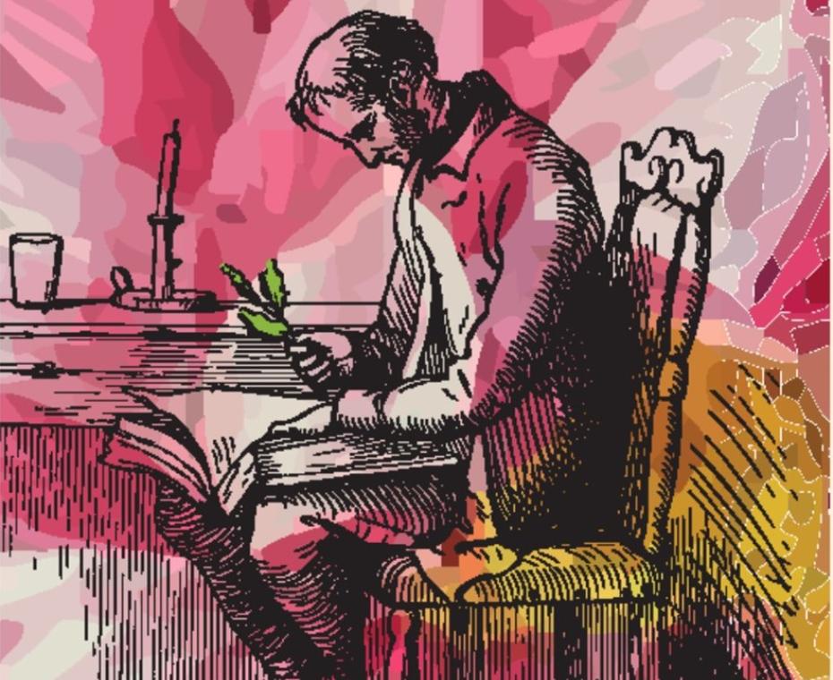 Vilhelm Pedersens illustration til "Den stumme Bog"