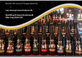 Et udvalg af ølflasker fra mikrobryggeriet H.C. Andersens Brewery